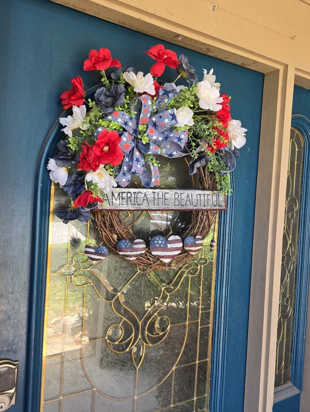 America the Beautiful Floral Patriotic Wreath
